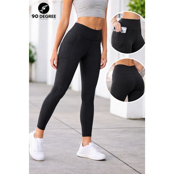 Reflex Pants - Women’s 90 Degree by Reflex Wonderlink Ankle Leggings Sz XL Black New W/Tags!